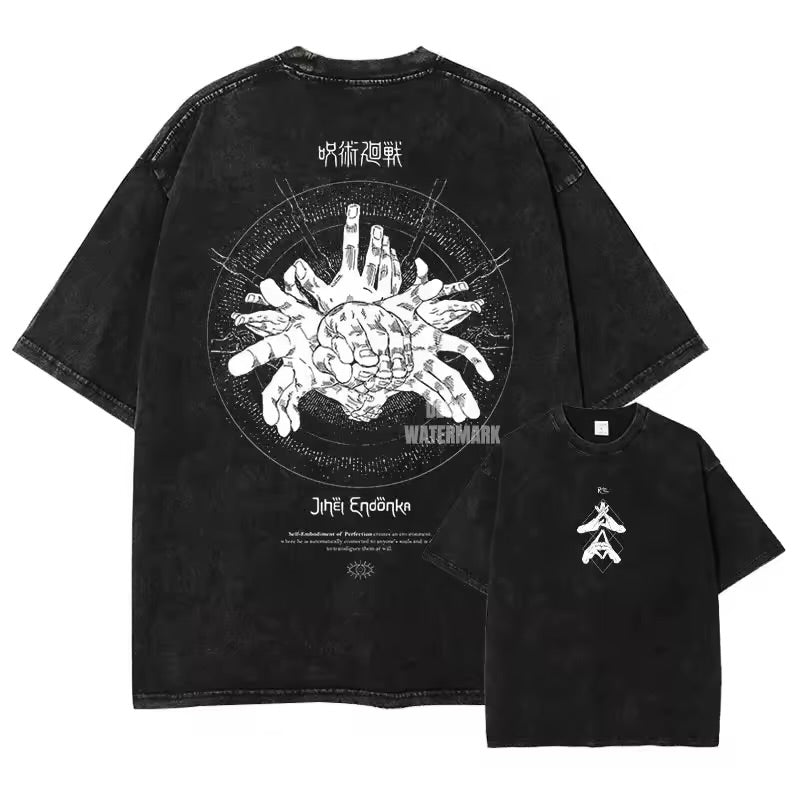 Cursed Hands Anime Graphic T-Shirt